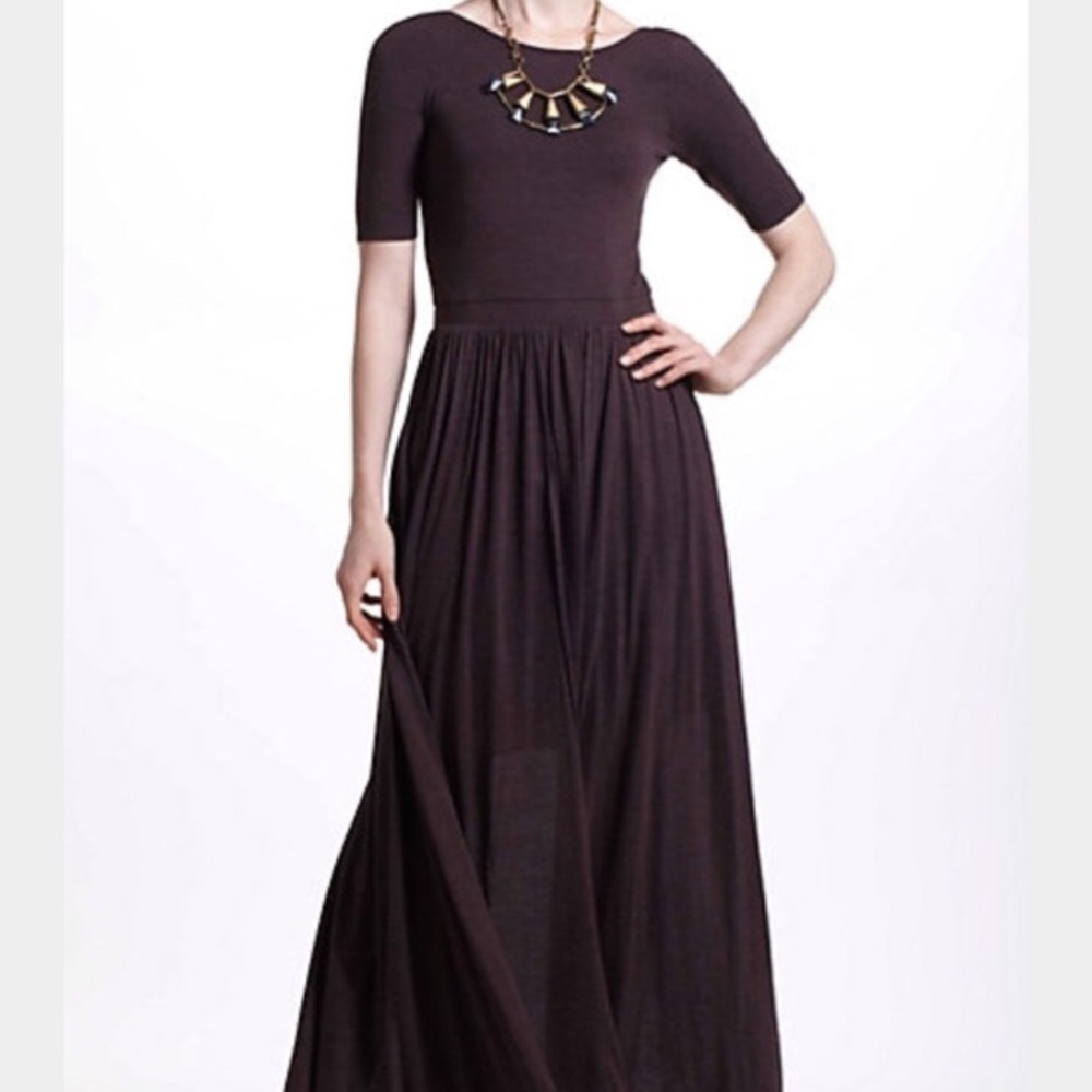 Anthropologie Brown Maxi Dress - Bordeaux